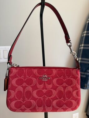 Coach Nolita 19 - Red Denim Signature Jacquard